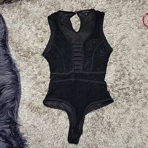 Black lace bodysuit